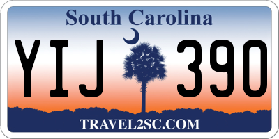 SC license plate YIJ390