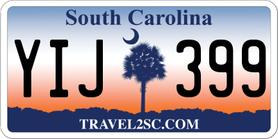SC license plate YIJ399