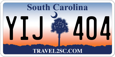 SC license plate YIJ404