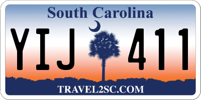 SC license plate YIJ411