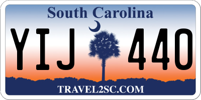 SC license plate YIJ440