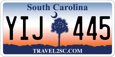SC license plate YIJ445