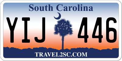SC license plate YIJ446