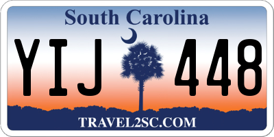 SC license plate YIJ448