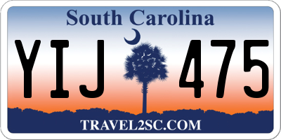 SC license plate YIJ475