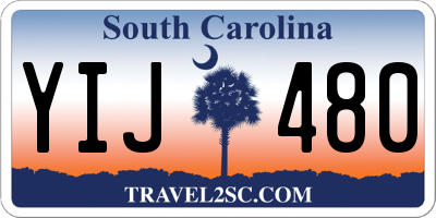 SC license plate YIJ480