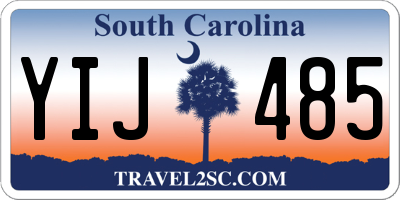 SC license plate YIJ485