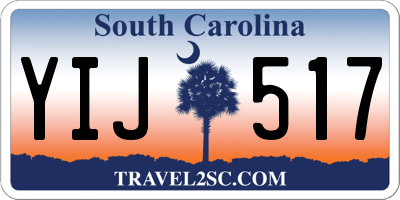 SC license plate YIJ517