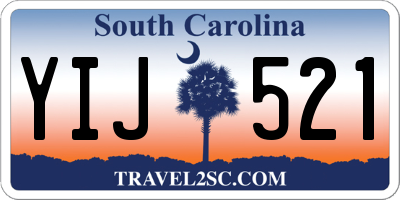 SC license plate YIJ521