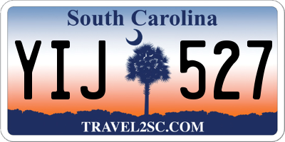 SC license plate YIJ527