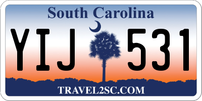 SC license plate YIJ531