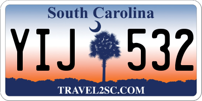 SC license plate YIJ532