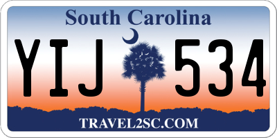 SC license plate YIJ534