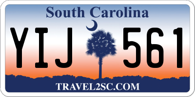 SC license plate YIJ561
