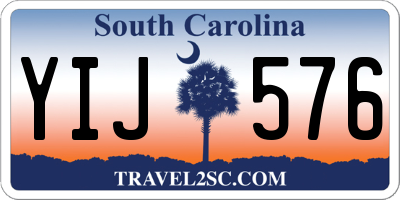 SC license plate YIJ576