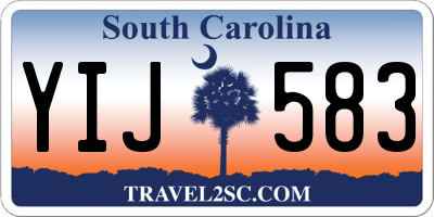 SC license plate YIJ583