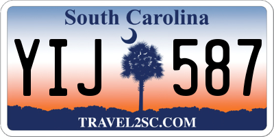 SC license plate YIJ587