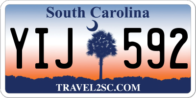 SC license plate YIJ592