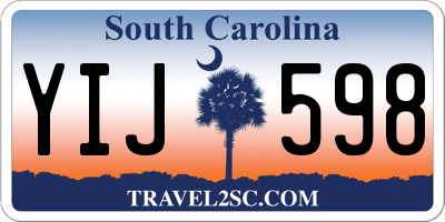 SC license plate YIJ598
