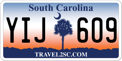 SC license plate YIJ609