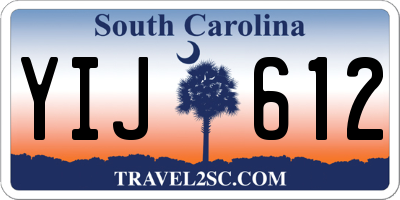 SC license plate YIJ612
