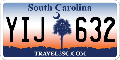 SC license plate YIJ632