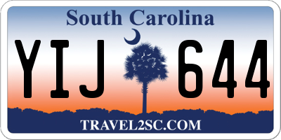 SC license plate YIJ644