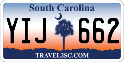 SC license plate YIJ662