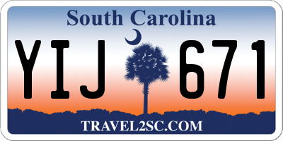 SC license plate YIJ671