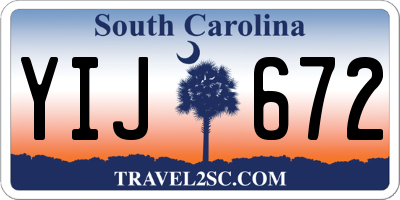 SC license plate YIJ672