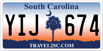 SC license plate YIJ674