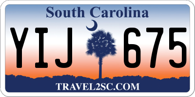 SC license plate YIJ675