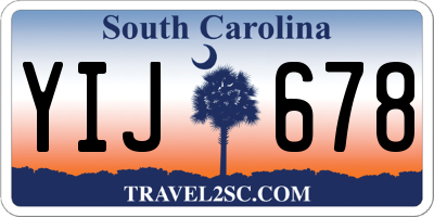 SC license plate YIJ678