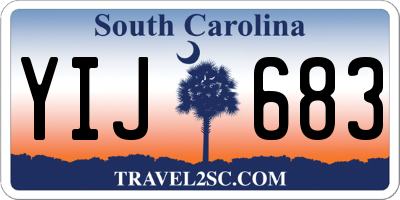 SC license plate YIJ683