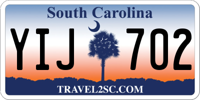 SC license plate YIJ702
