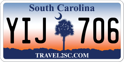 SC license plate YIJ706