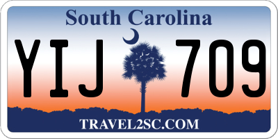 SC license plate YIJ709