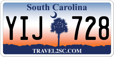 SC license plate YIJ728