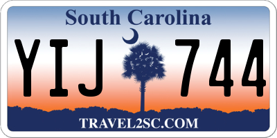 SC license plate YIJ744