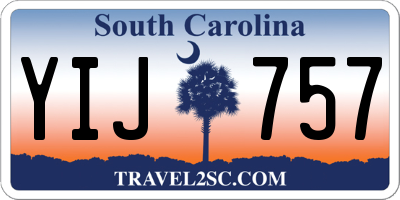 SC license plate YIJ757