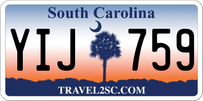 SC license plate YIJ759
