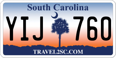 SC license plate YIJ760