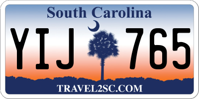 SC license plate YIJ765