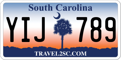 SC license plate YIJ789