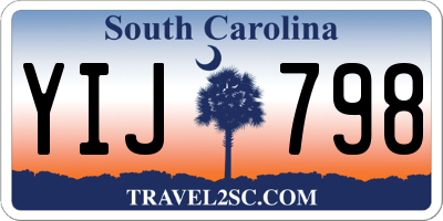 SC license plate YIJ798