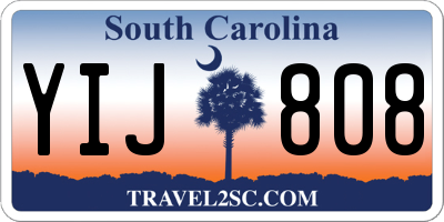 SC license plate YIJ808