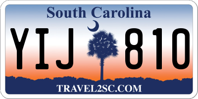 SC license plate YIJ810