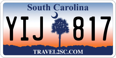 SC license plate YIJ817