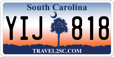 SC license plate YIJ818