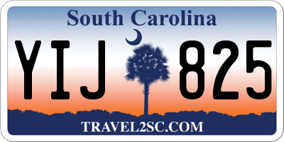 SC license plate YIJ825